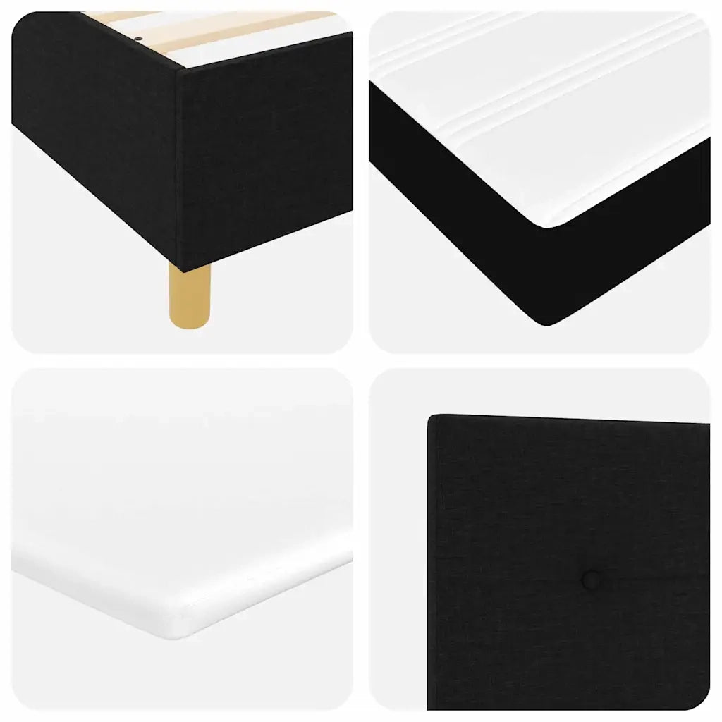 Letto a molle con strisce LED Nero 180 x 200 cm Tessuto 3343709