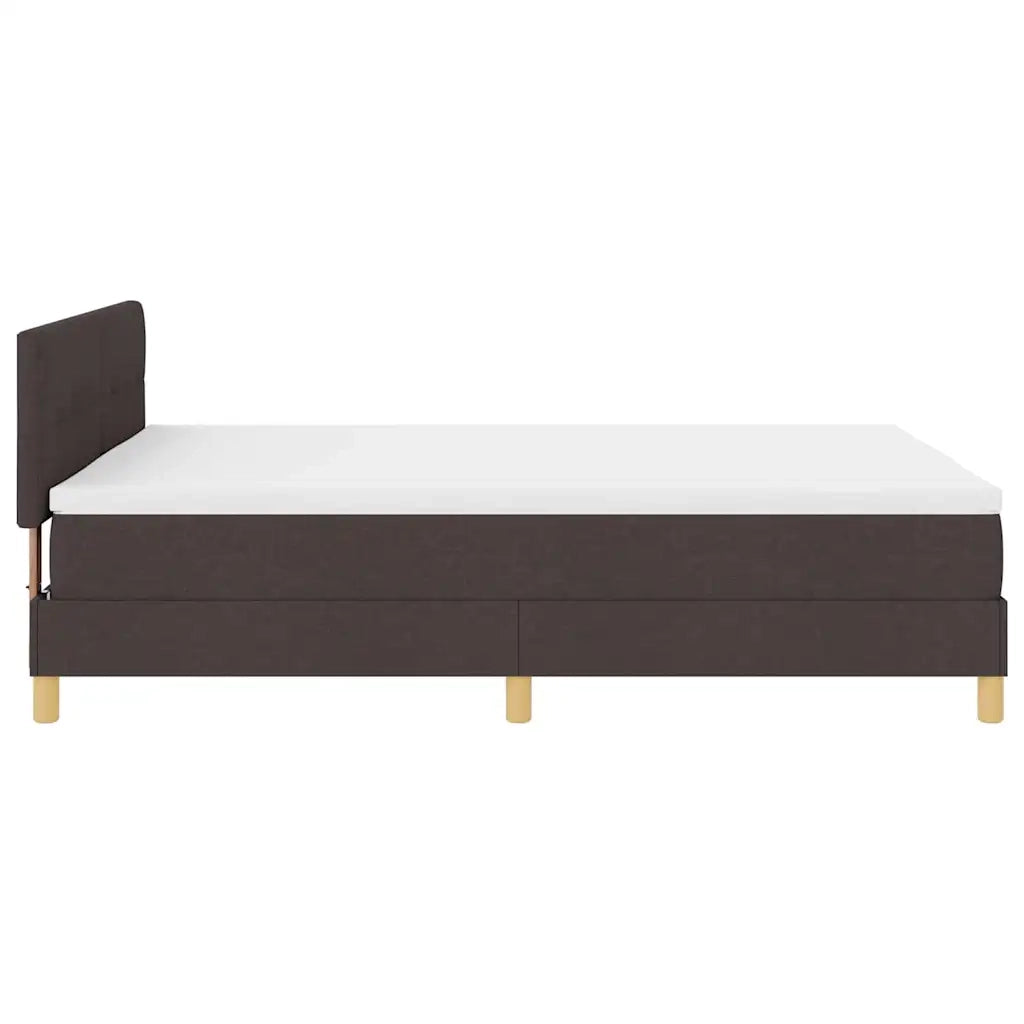 Letto a molle con cuscino Marrone Scuro 160 x 200 cm Tessuto 3338933