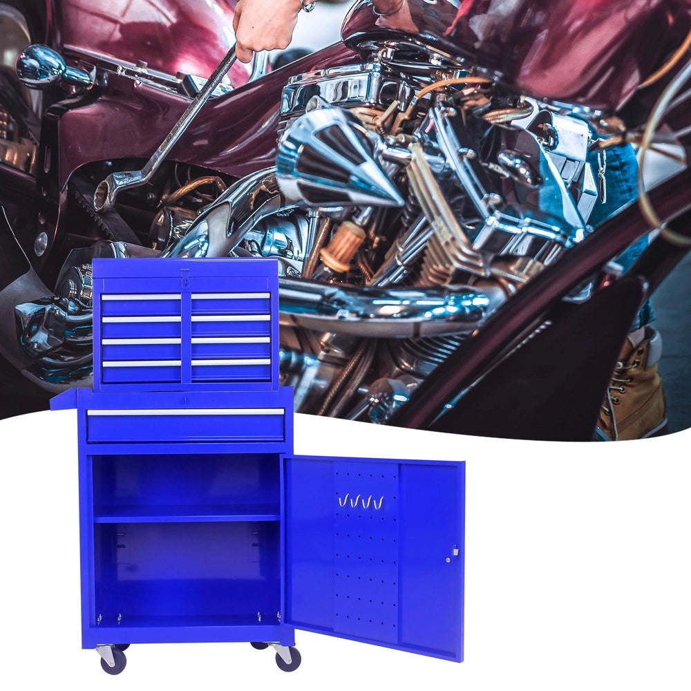 Cassettiera Mobile con Ruote e Ripiani Regolabili ¨C MINIMAL ¨C Blu, 5 Cassetti
