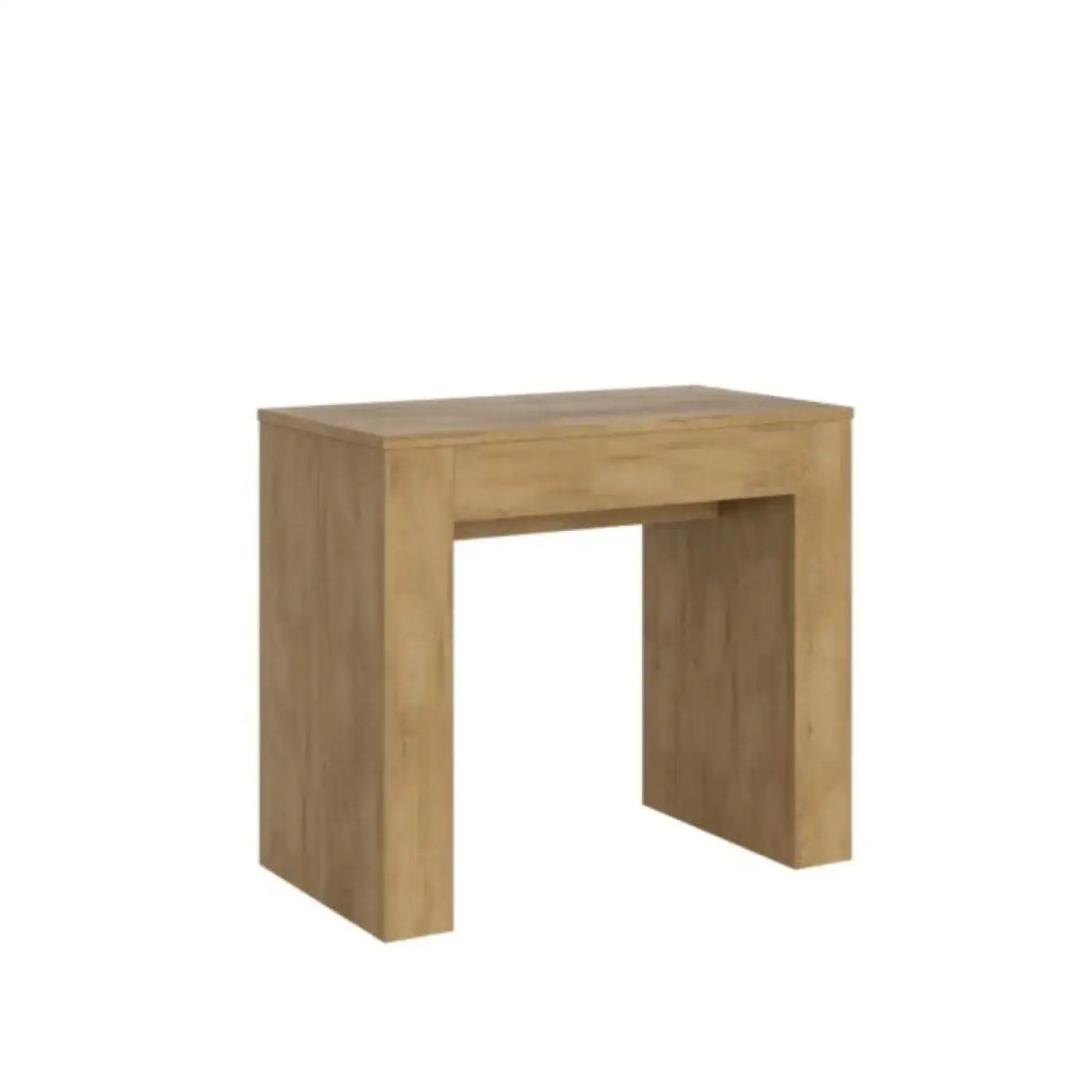 Consolle allungabile 90x49/307 cm Extra quercia natura allunghe interne