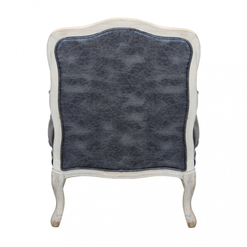 POLTRONA CHRISTY IN ECOPELLE VINTAGE GRIGIO