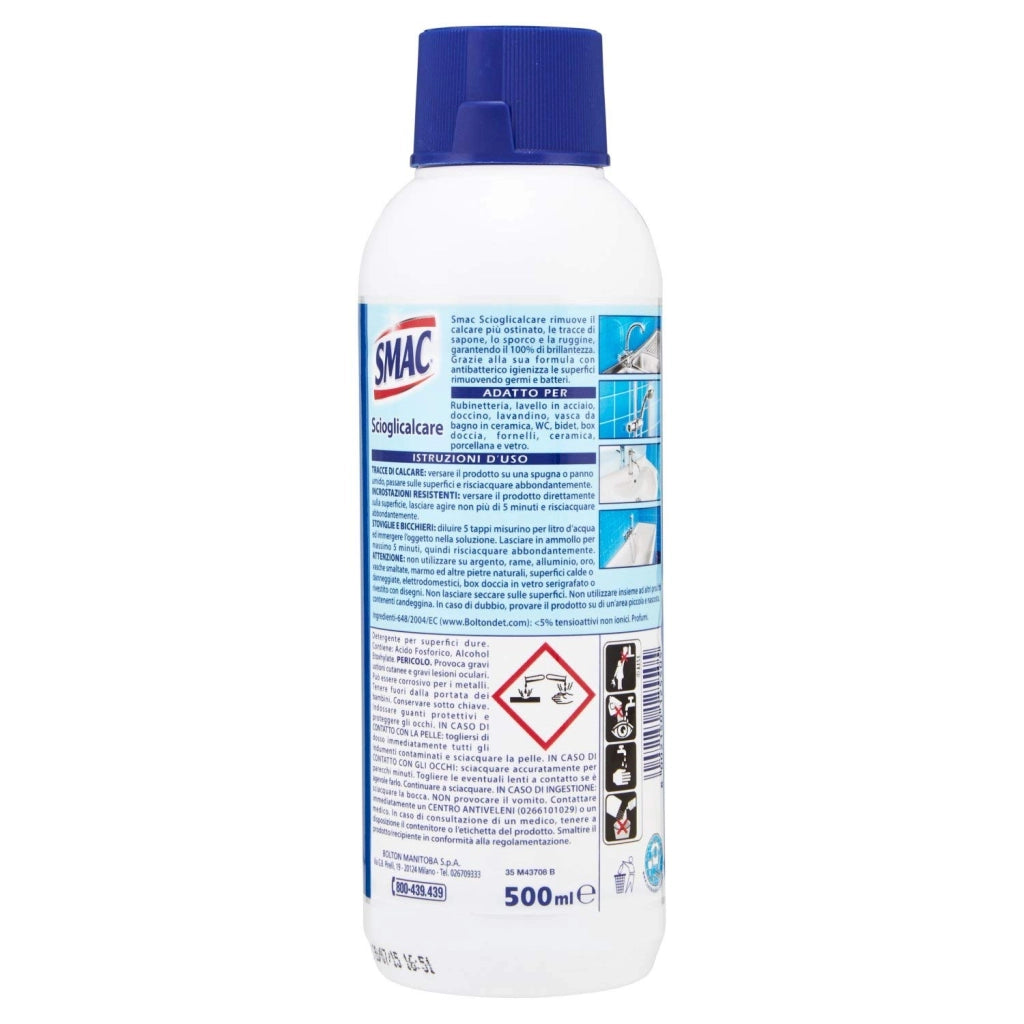 SMAC DETERGENTE SCIOGLICALCARE CON ANTIBATTERICO 500 ML
