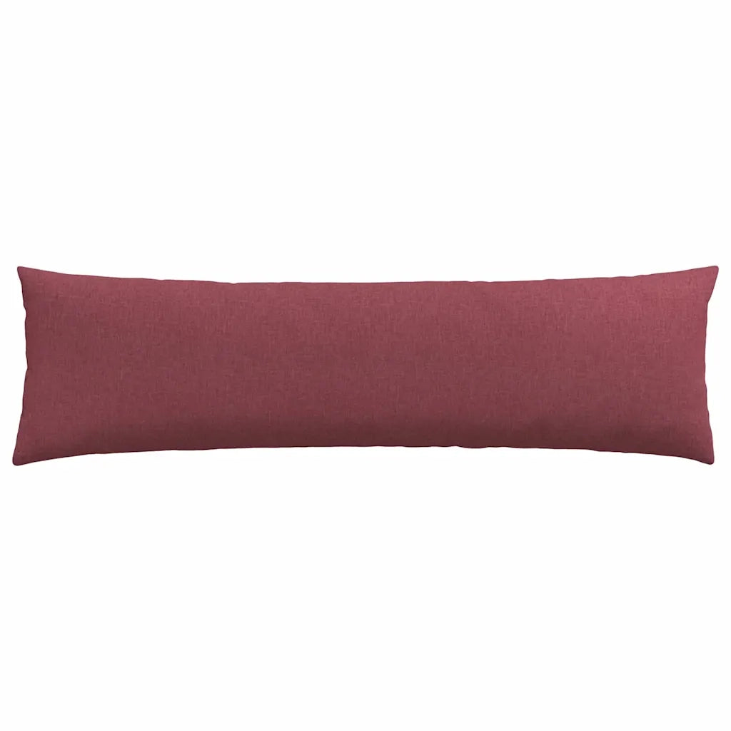 Cuscini da Divano 2 pz-Set di 2 Cuscini per Sofa Rosso Vino 145 x 40 cm Tessuto
