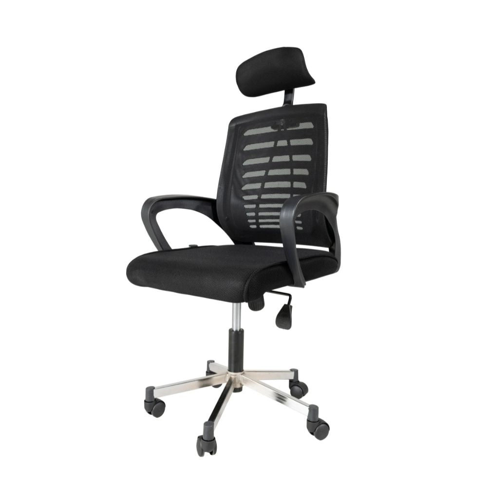 Sedia ufficio tessuto microforato Kizi colore nero