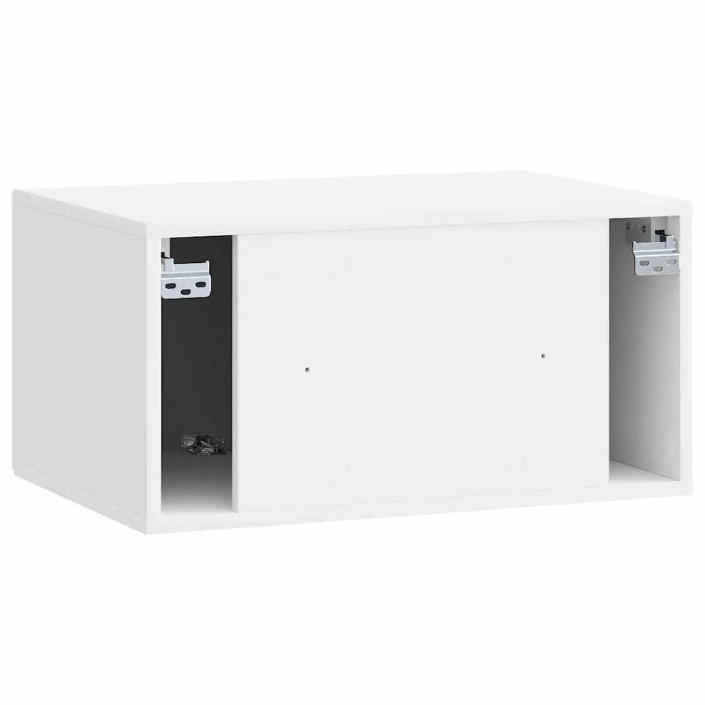 Mobile Porta TV da Muro-Credenza per TV sospesa Bianco Lucido 59,5 x 41 x 30 cm 735811