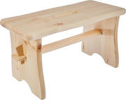 Banco piedi in legno 39x19x21cm - Sedile con ripostiglio