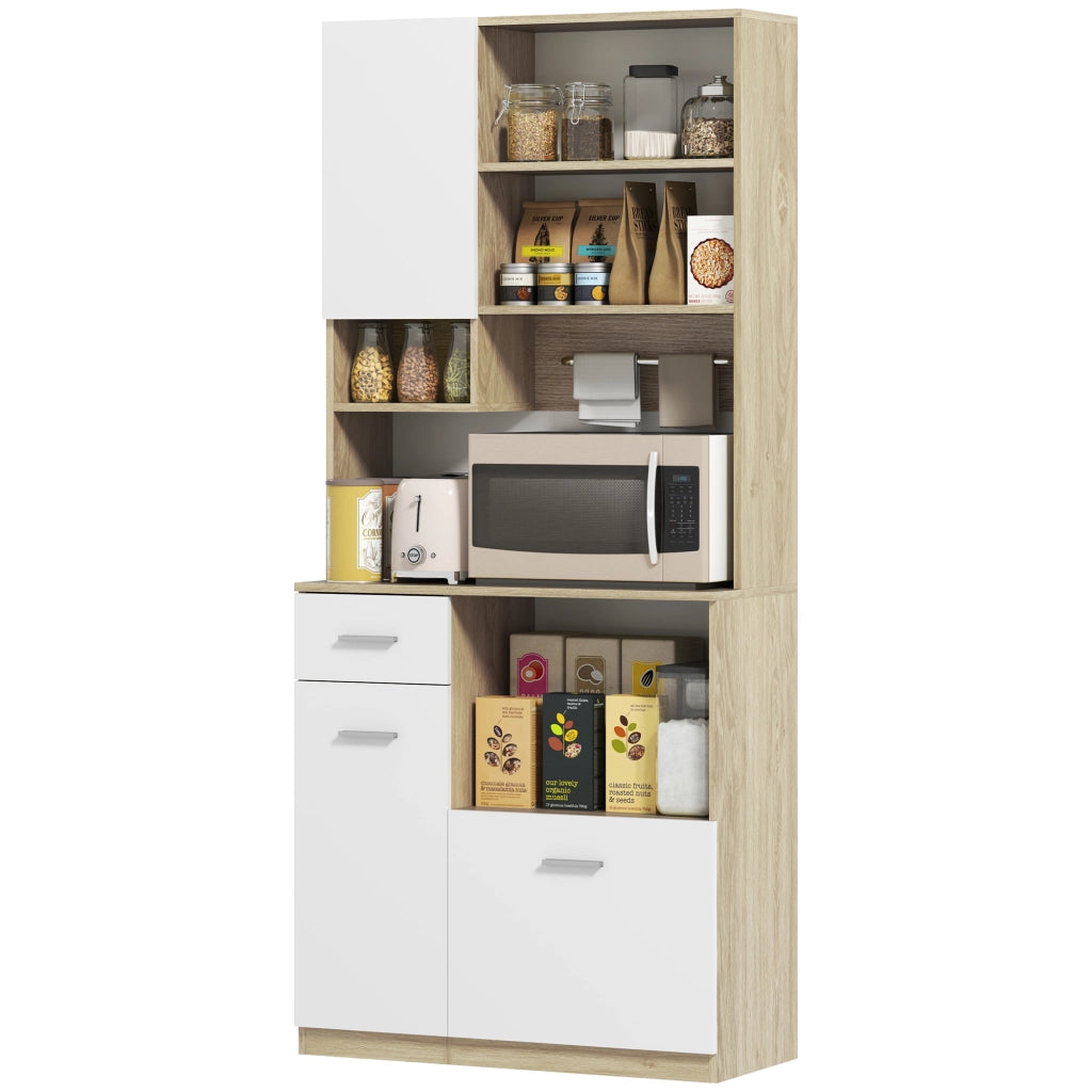 Armadio Dispensa con Cassetto e Ripiani ¨C Minimal ¨C Bianco 80x35x180 cm
