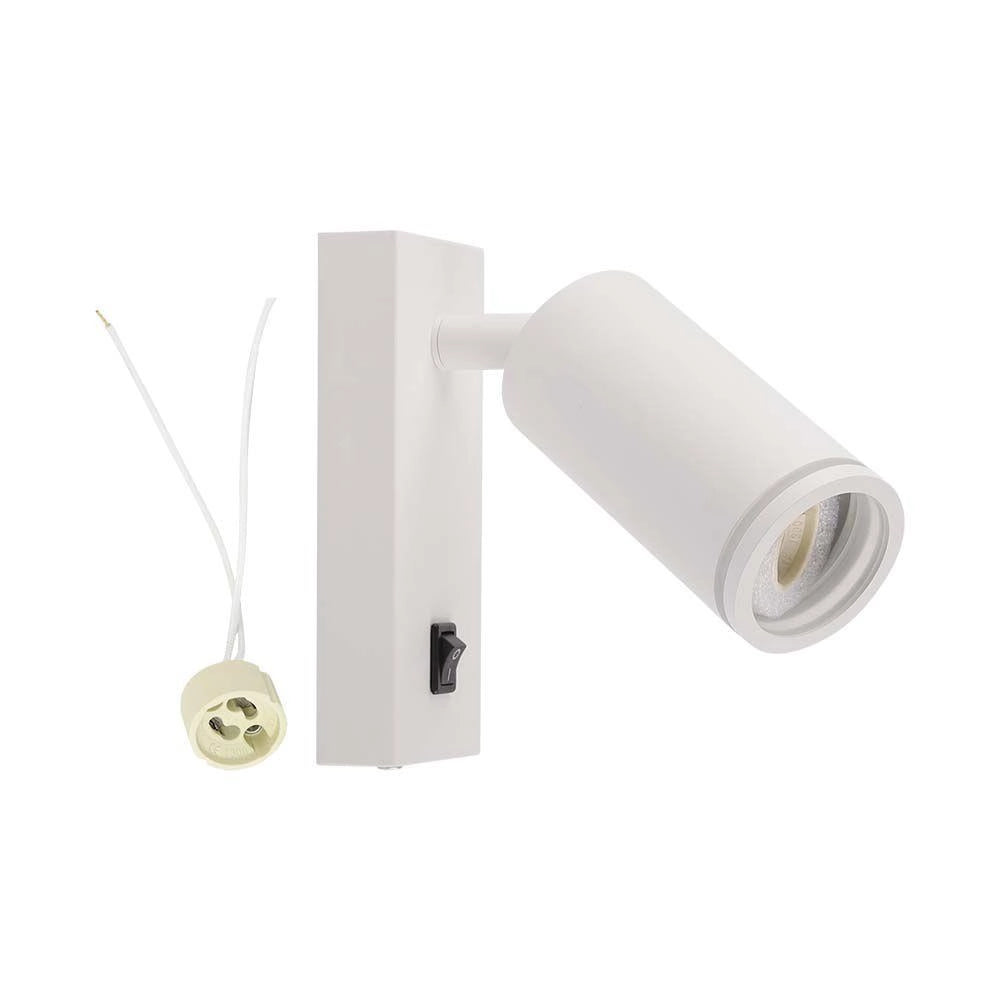 Applique V-TAC GU10 bianca con interruttore VT-429-10295
