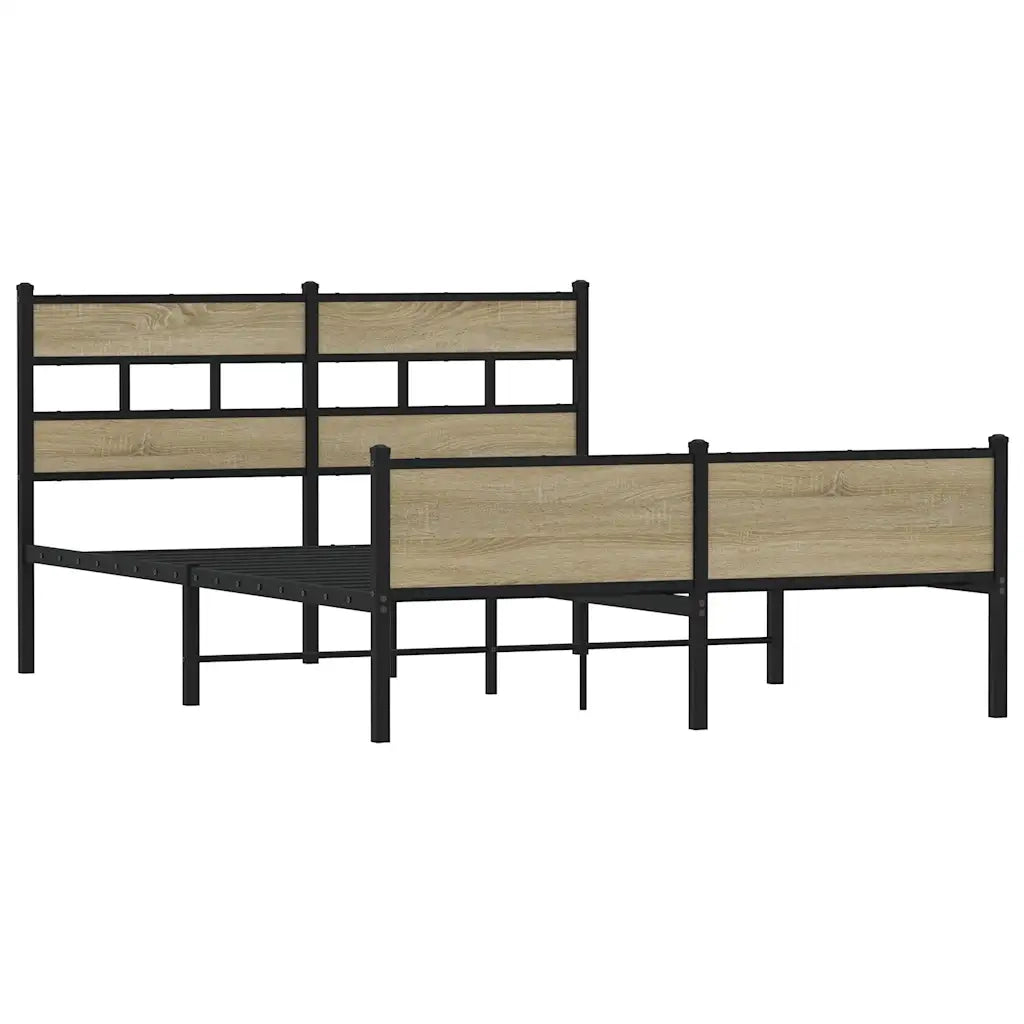Giroletto senza Materasso-Struttura Letto Rovere Sonoma 140x200cm in Truciolato 684351