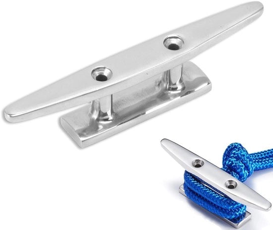 Cleat per stivaggio di barche in acciaio inossidabile - Cleat di sostituzione - Attacco per corda di coperta - Multifunzionale - Duraturo - Resistente alle intemperie - Cleat per ormeggio.