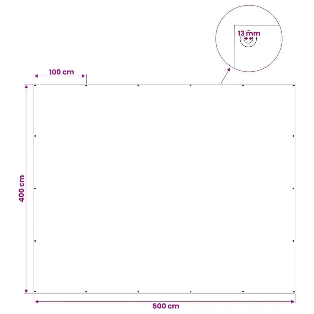 Telo con Occhielli Verde 4 x 5 m 260 gsm PE 42039373