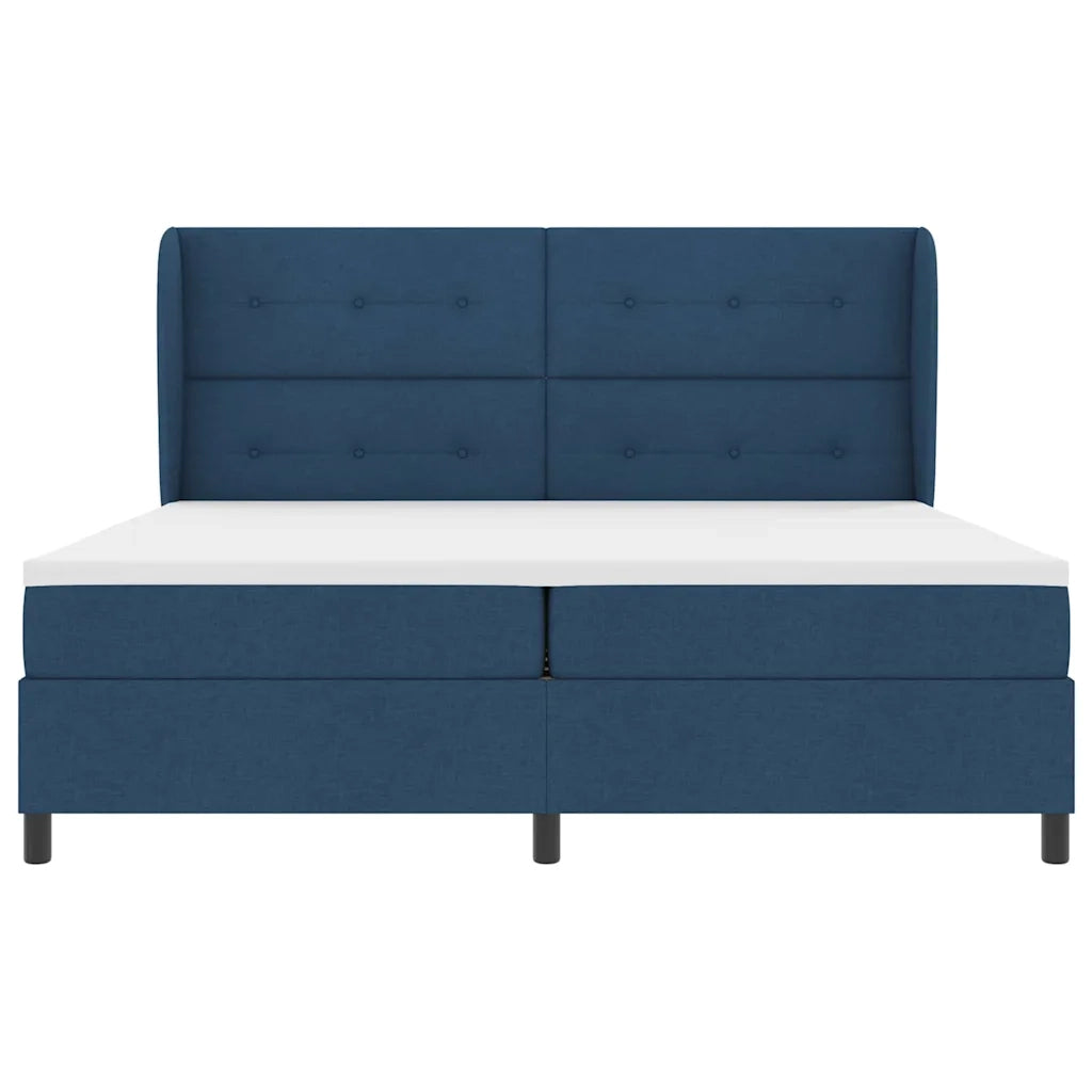 Letto a molle con materasso Blu 200 x 200 cm Tessuto 3340591