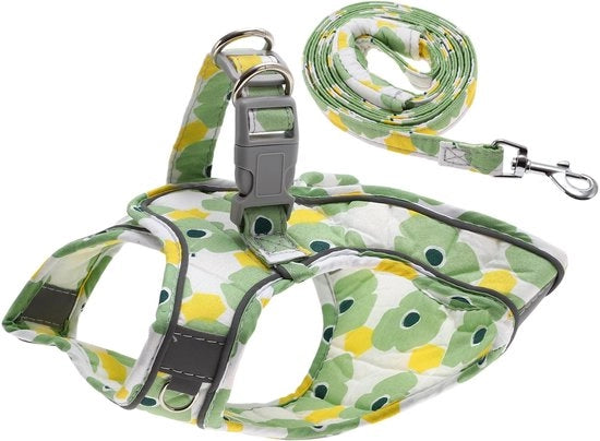 Set di Cintura per Cucciolo con Strisce Riflettenti - Poliestere Respirante - Sistema di Chiusura Sicuro - Duraturo e Comodo