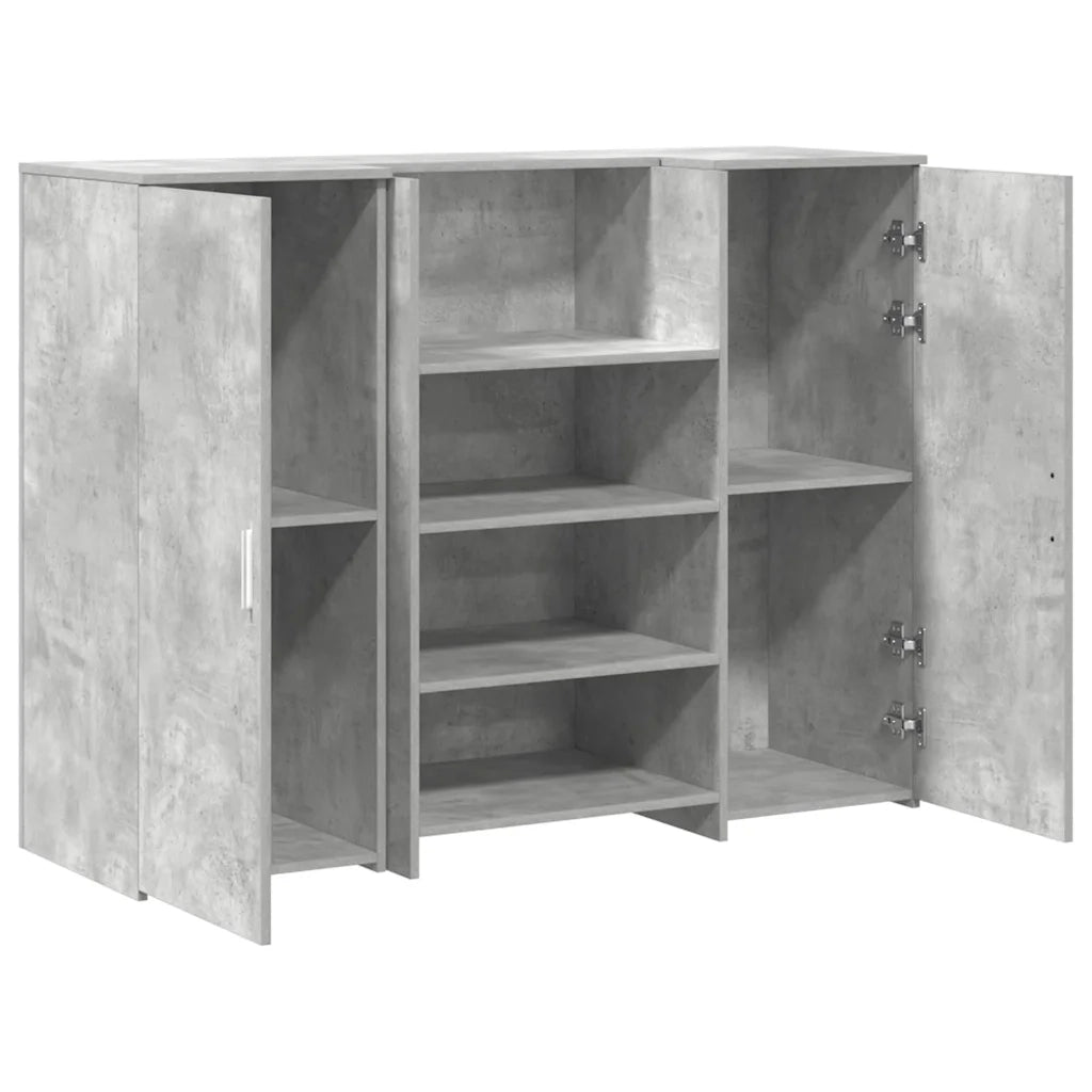 Banco Reception Grigio Cemento 135x50x103,5cm Legno Multistrato 3324190