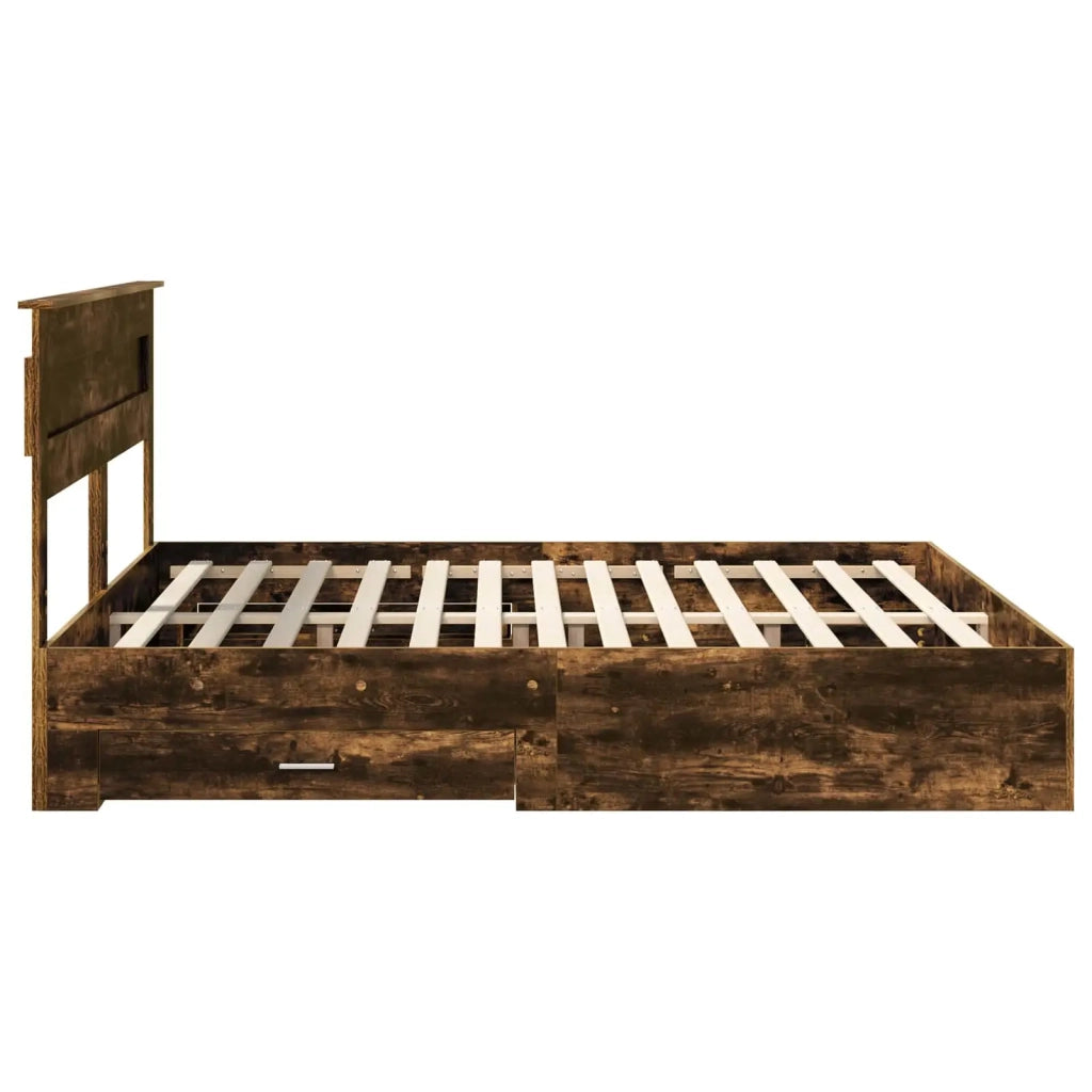 Struttura del letto Rovere fumé 200 x 200 cm Legno multistrato 3409956