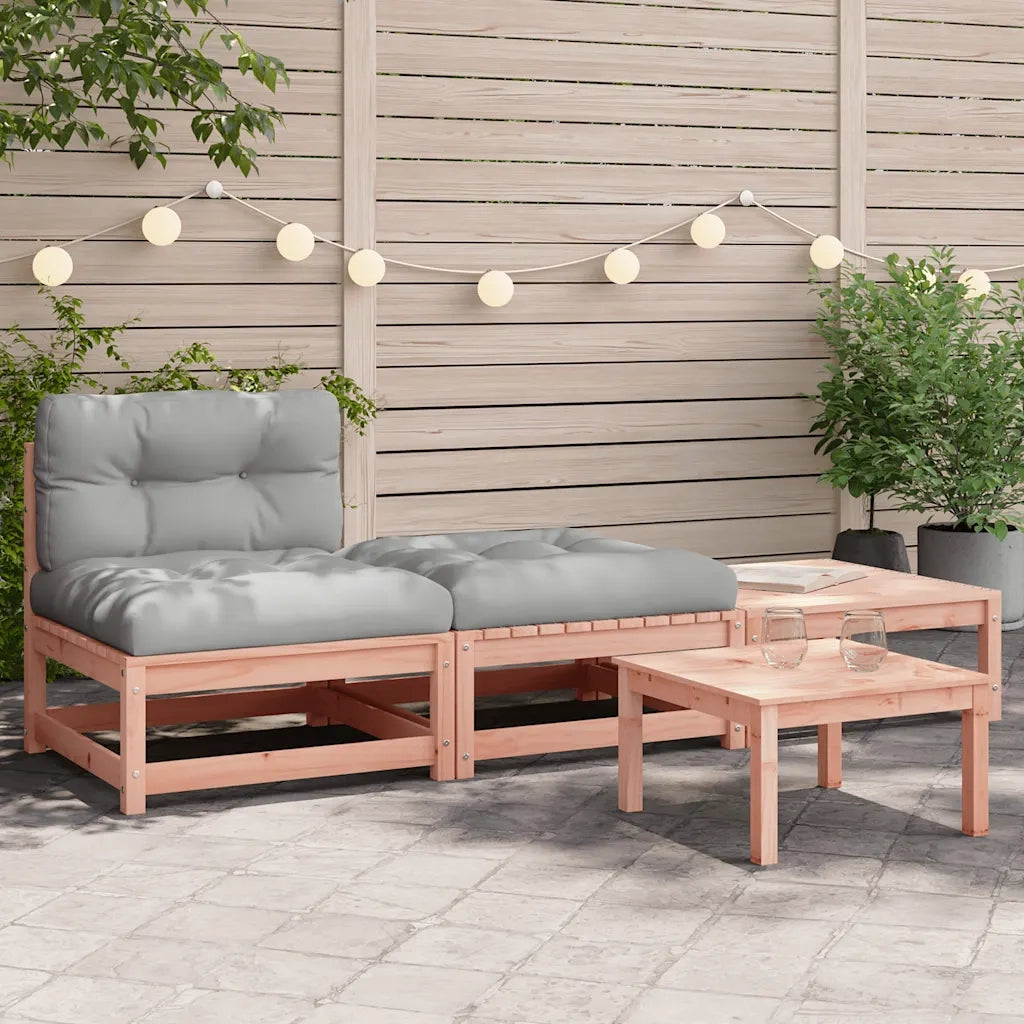 Divano da Giardino Senza Braccioli con Cuscini e Poggiapiedi-Sofa da Giardino-Divano da esterno 993993