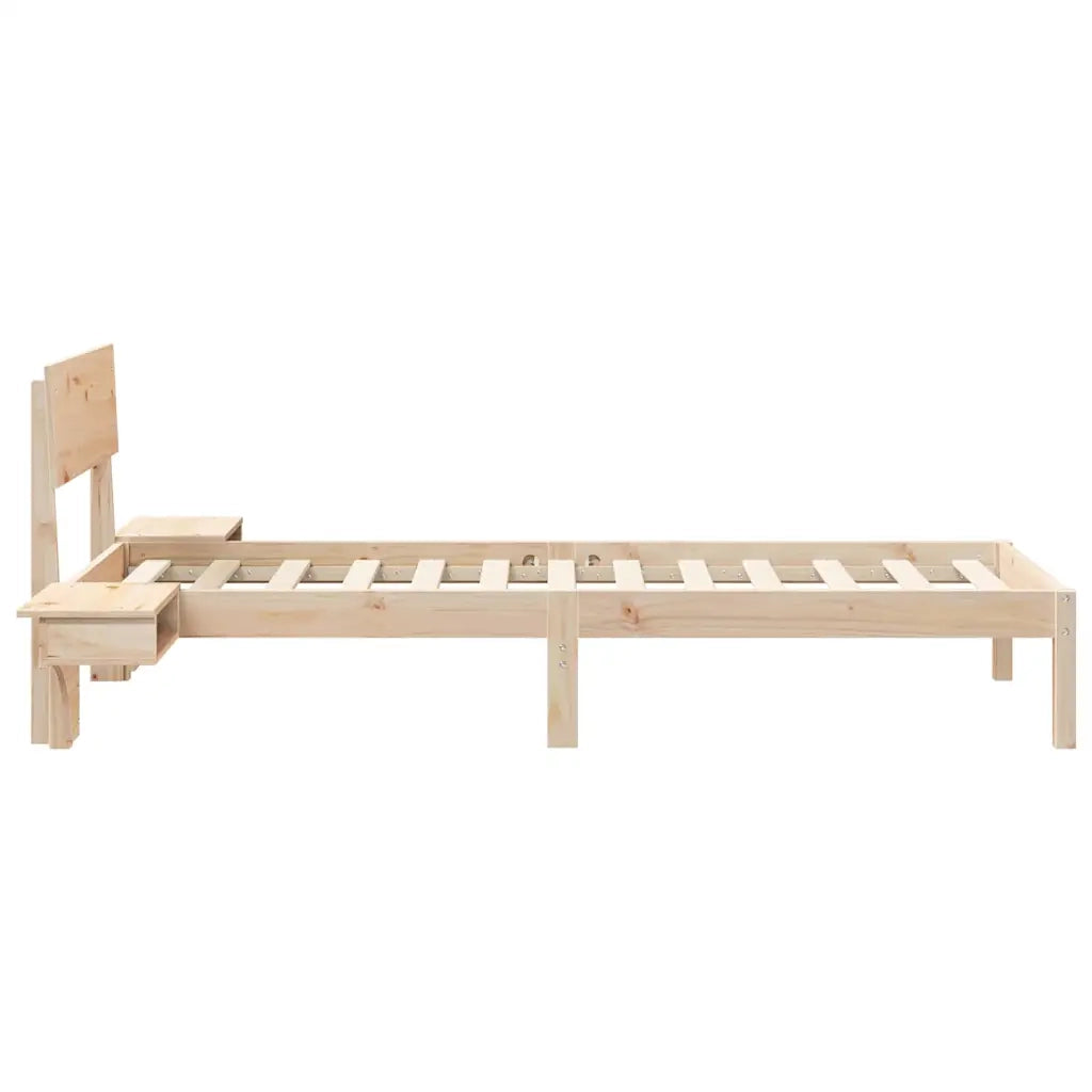 Struttura del letto Marrone 75 x 190 cm Pino massello 873472