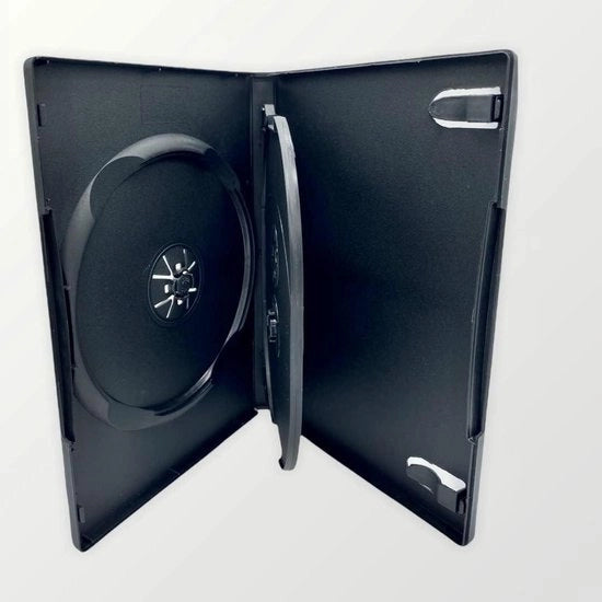 Confezione a 10 pezzi di custodia per 3 dischi DVD, colore nero, 14mm