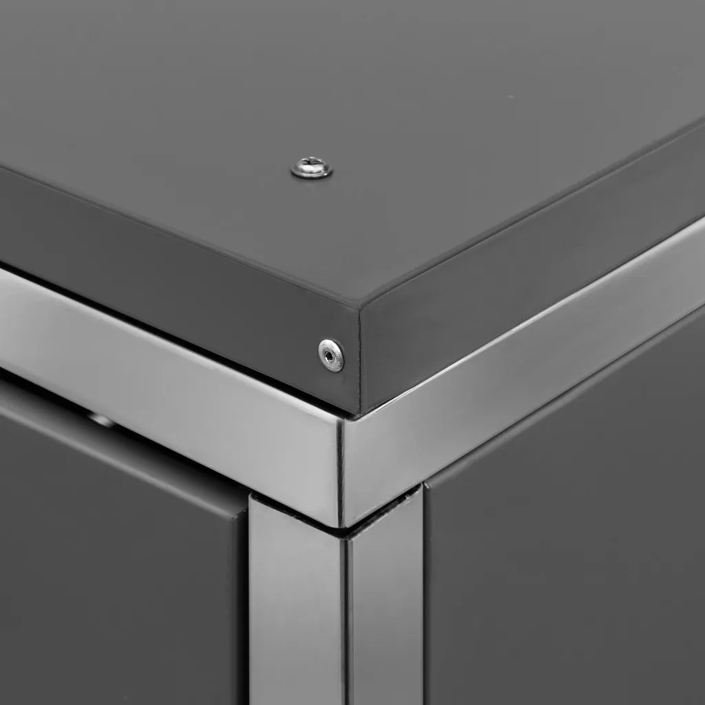 Copribidone per Spazzatura Singolo 69x77,5x112,5cm Acciaio Inox 149554
