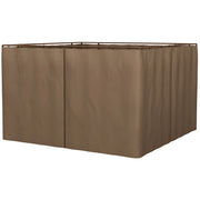 Pareti Laterali per Gazebo 3x2m ¨C Xylo ¨C Set 4 Pezzi Marrone Giardino Esterno