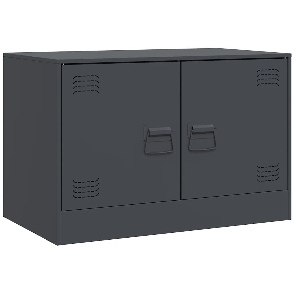Mobili TV 2 pz-Set di 2 Credenza per TV Antracite 67x39x44 cm in Acciaio 225013