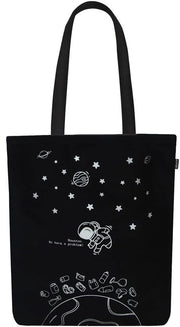 Borsa per spesa con tessuto di cotone, borsa con stampa, chiusura a raccordo, borsa robusta con maniglia, borsa per donne con tessuto.