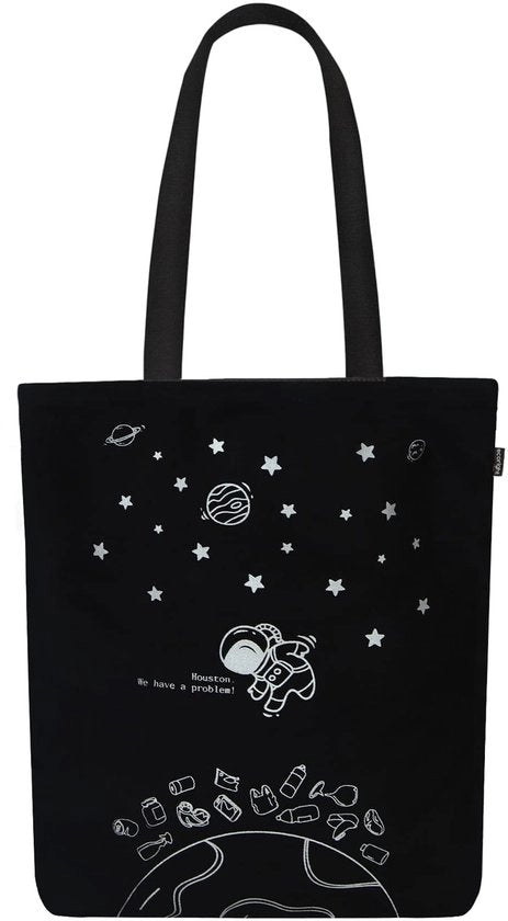 Borsa per spesa con tessuto di cotone, borsa con stampa, chiusura a raccordo, borsa robusta con maniglia, borsa per donne con tessuto.