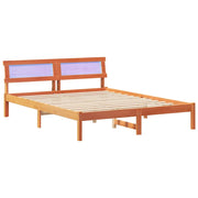 Letto matrimoniale | Letto per adulti | Struttura del letto Marrone cerato 160 x 200 cm Pino massello