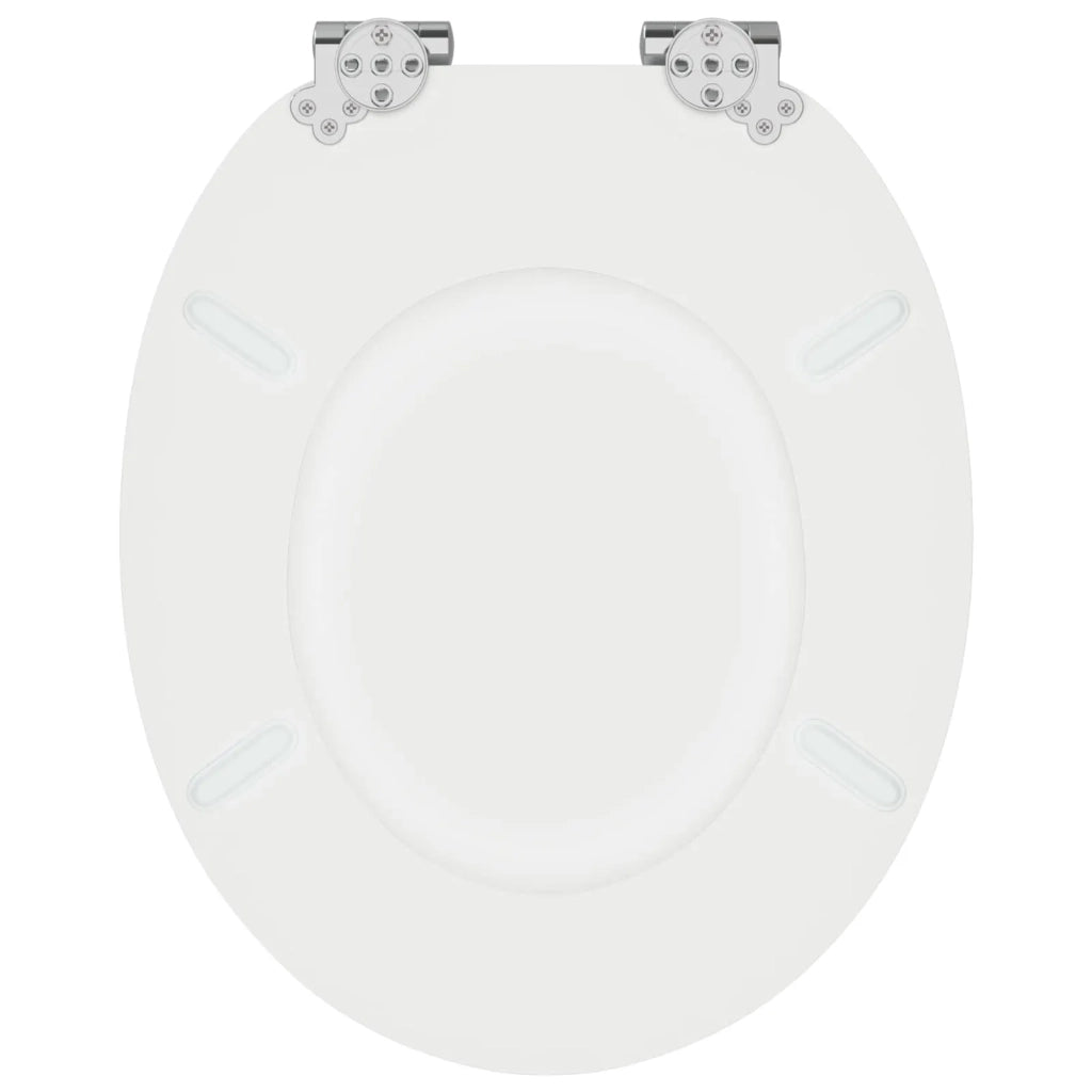 Sedile per toilette con chiusura morbida Bianco 44 x 38 cm 42027172