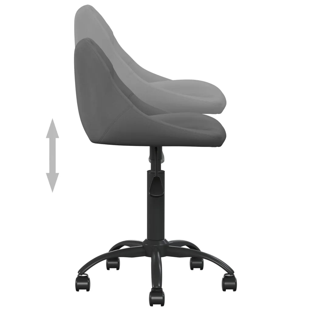 Sedia da Ufficio Grigio Scuro in Velluto 3088847