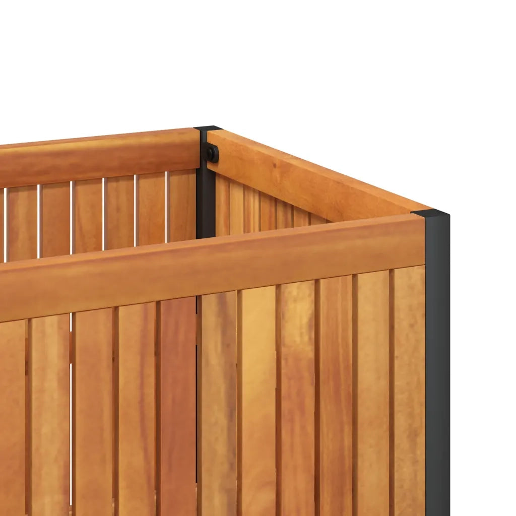 Fioriera da Giardino-Vaso da Esterno 85x45x44 cm in Legno Acacia e Acciaio