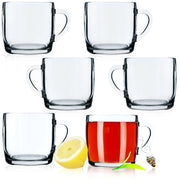 Set di 6 bicchieri da caffè e tè KADAX da 310 ml con manico.