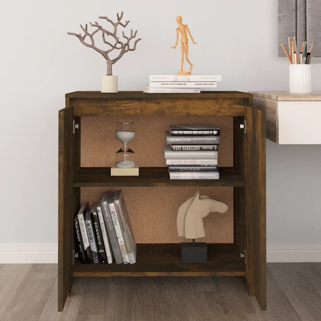 Credenza Rovere Fumo 70x41x75 cm in Legno Multistrato 813002