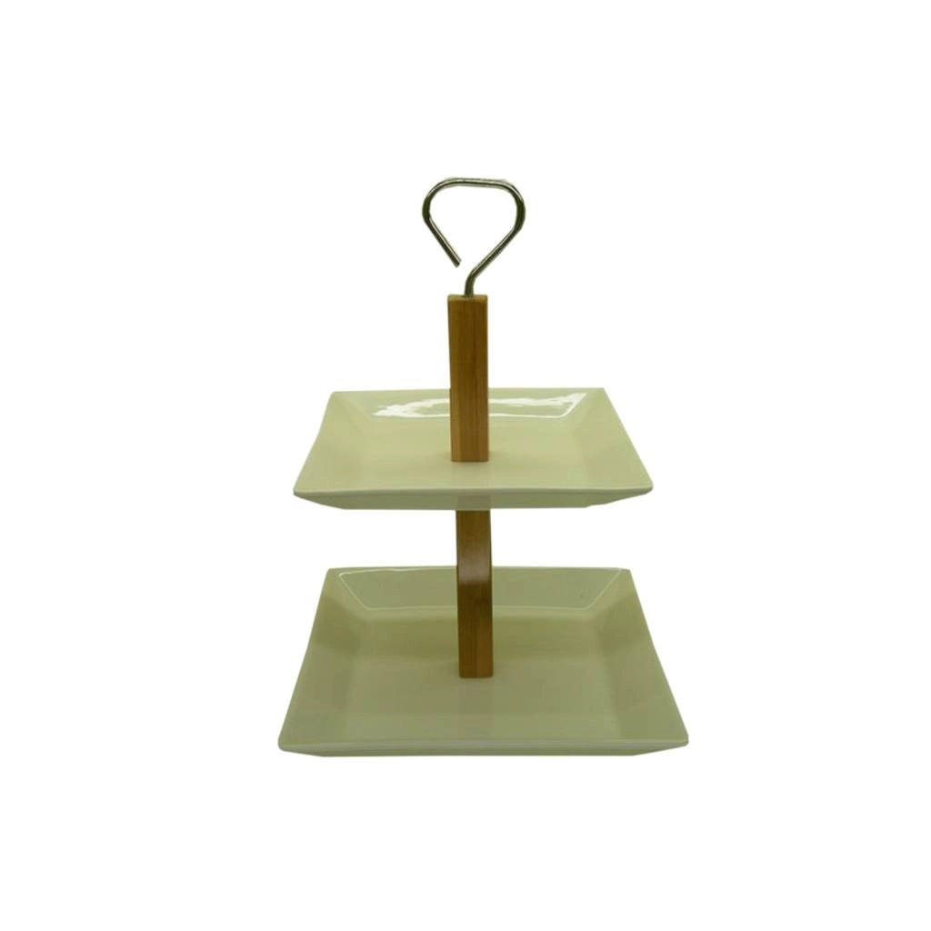 Porta crostata metallo verde 19,5x19,5x27h