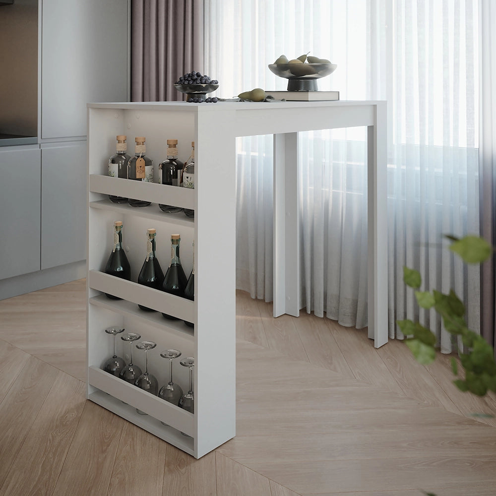 Vicco Tavolo da bar Bianco 57 x 117 cm