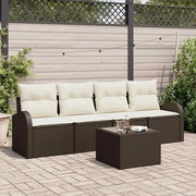 Set Divano da Giardino Marrone 55 x 55 x 37 cm polyrattan 3345908