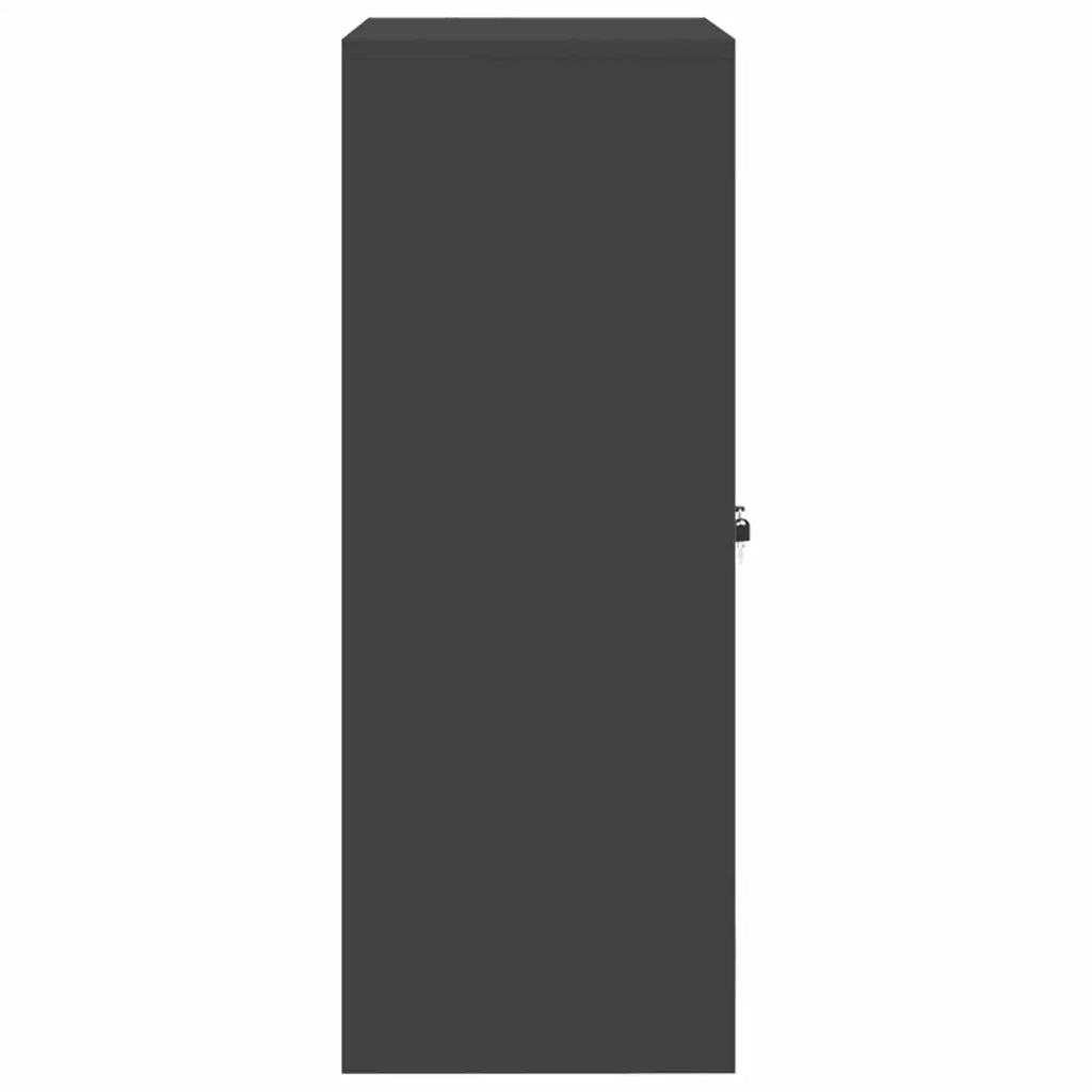 Armadio Nero 80 x 40 x 105 cm Acciaio