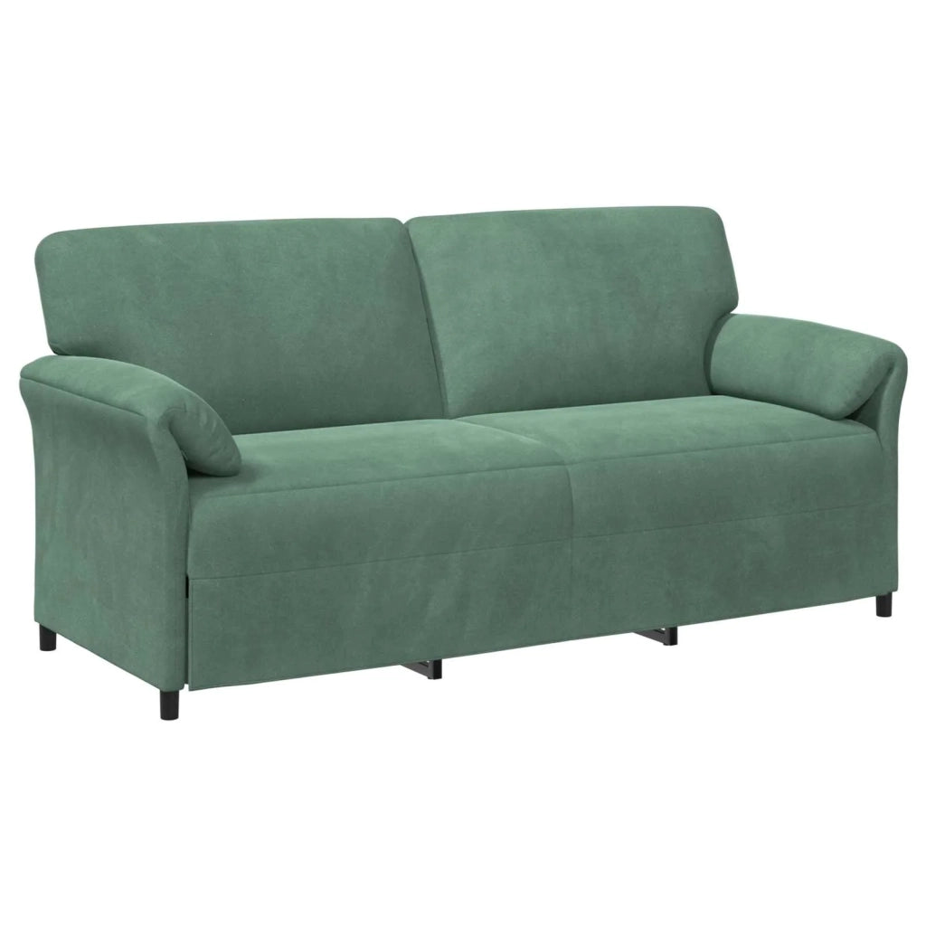 Divano 3-Persone Verde Mare 198 x 83 x 95 cm Velluto 42033978
