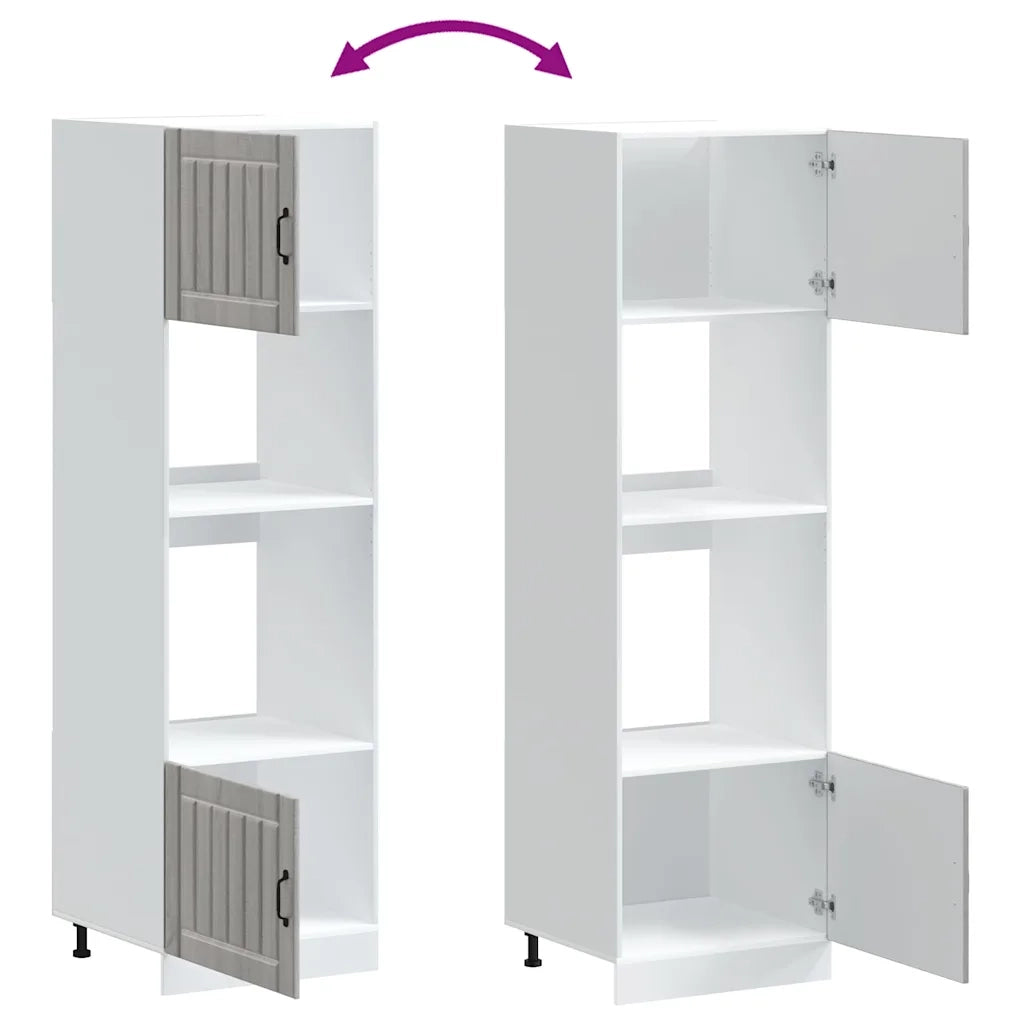 Armadi Forno 2 pz Kalmar Grigio Sonoma in Legno Multistrato 3315047