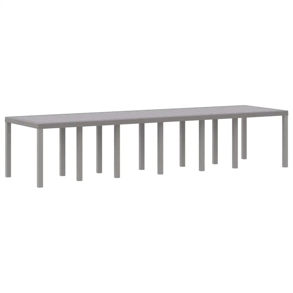 Set da Pranzo per Giardino 15 pcs Grigio chiaro Rattan Polt