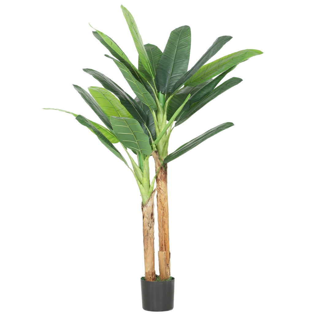 Pianta Artificiale Banano 150 cm ¨C Xylo ¨C Verde con Vaso e 2 Tronchi
