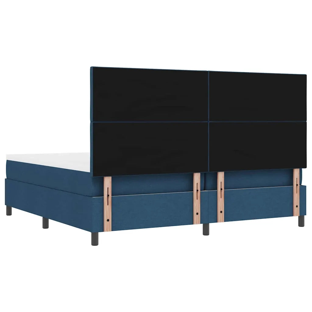 Letto a molle con materasso Blu 200 x 200 cm Tessuto 3344176