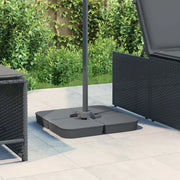 Set Base per Ombrellone 4 pz con Supporto a Croce 100 kg PP 847444