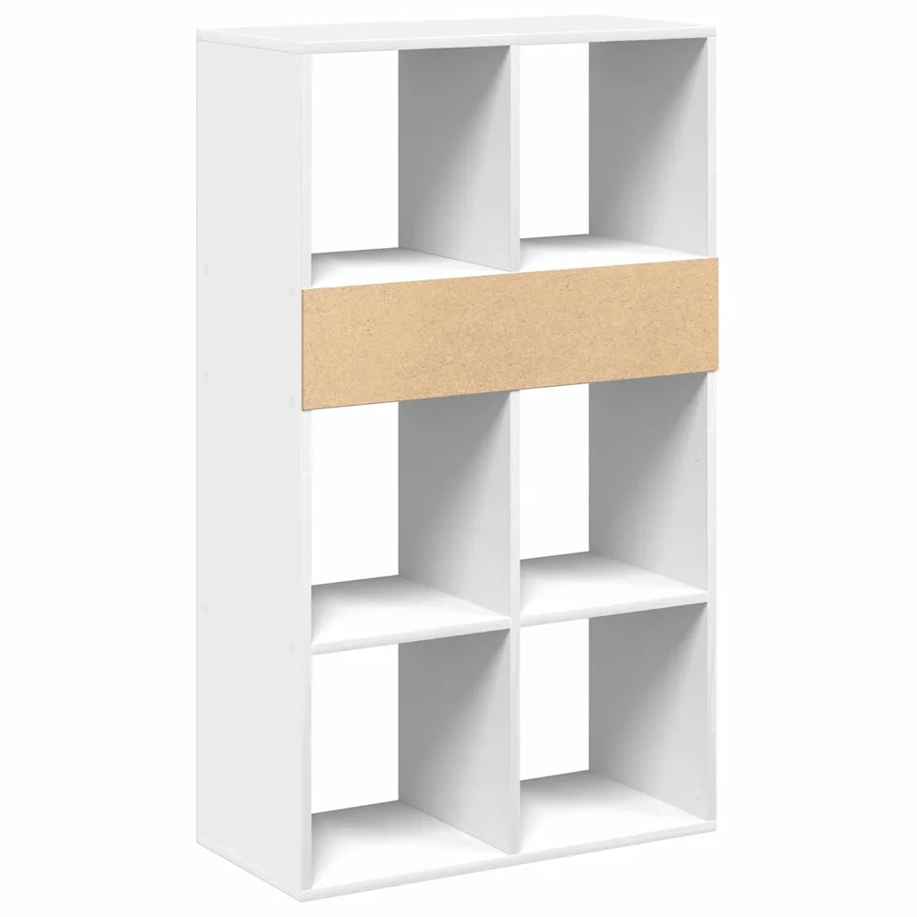 Libreria Bianca 66x31x112 cm in Legno Multistrato 860301