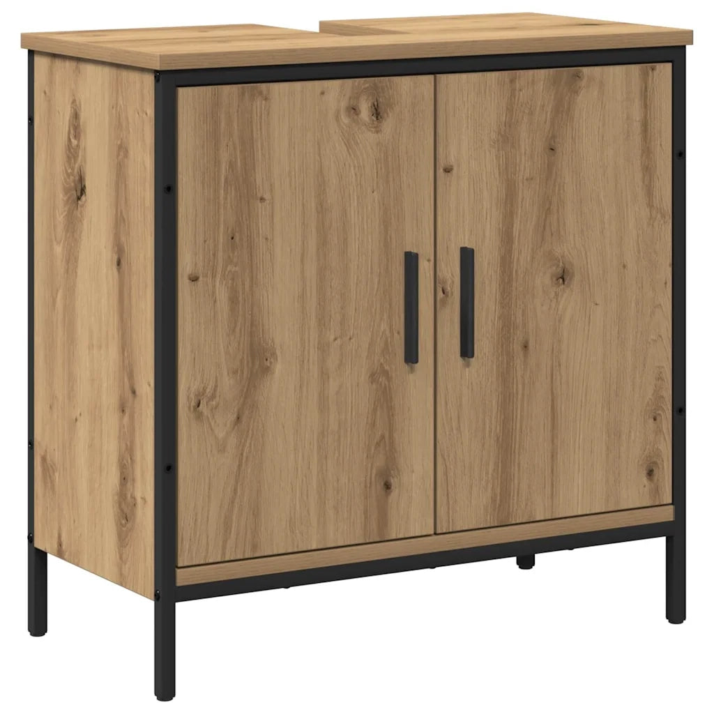 Set di mobili per il Bagno | Armadio da bagno 2 pz Marrone Legno multistrato