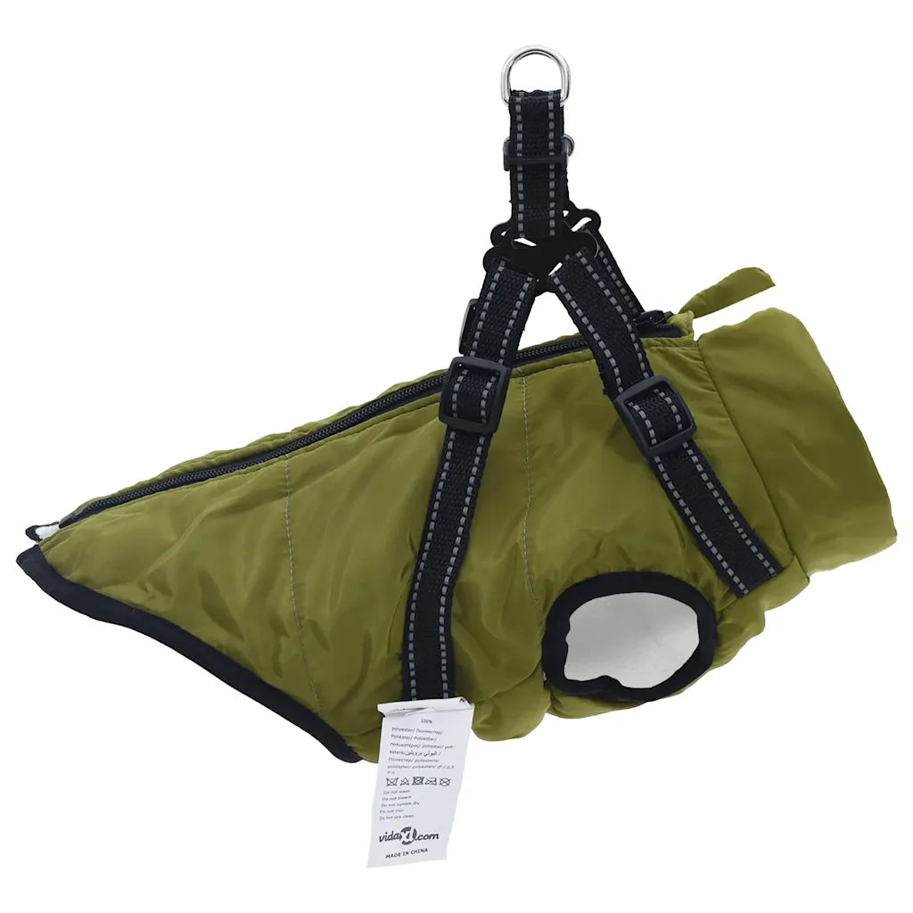 Cappotto Cani Imbracatura Impermeabile Riflettente Verde L36 4019895