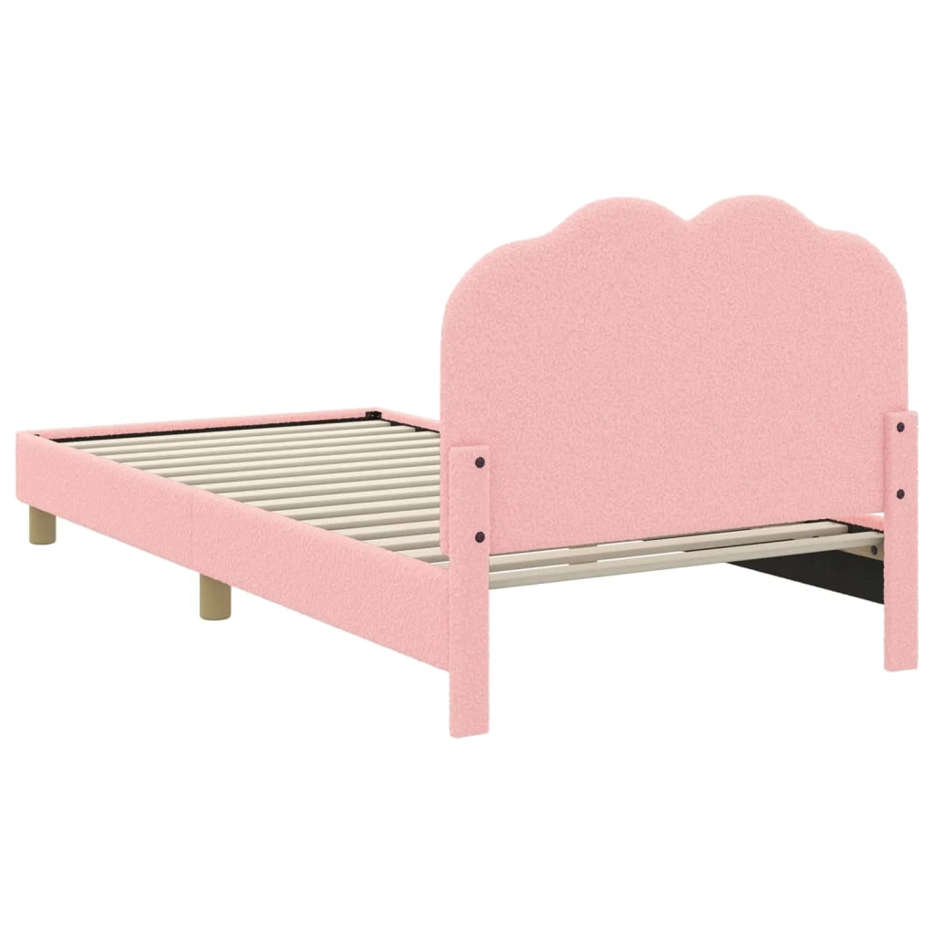 Struttura letto bambini con testata-Giroletto per bambini Rosa 80 x 200 cm Boucl¨¦ 989142