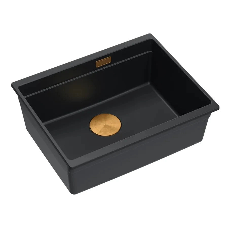 Lavello In Granito Logan 100 Black Tappo nero