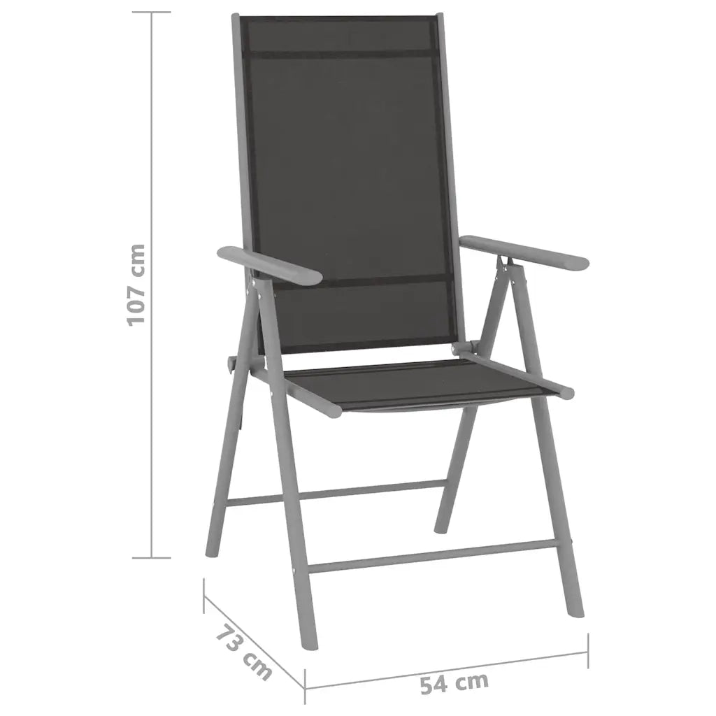 Set per Divani da Giardino 9 pz Nero e Argento 3070644