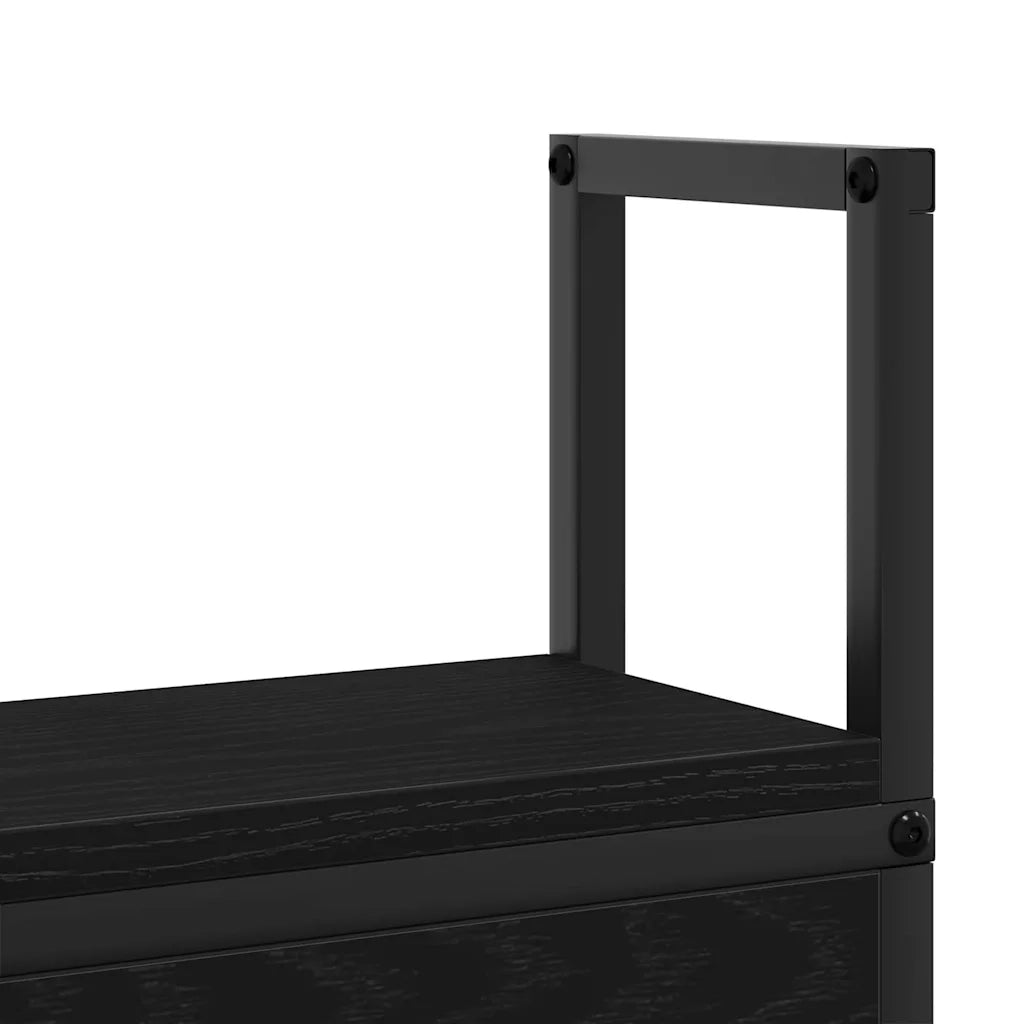 Testiera con Stazione di Carica e Storage Rovere nero 859790